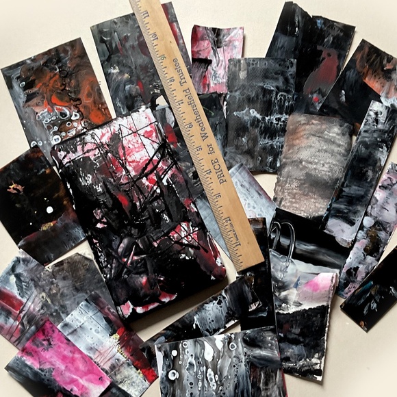 Junk Journal Pack 22+ Hand painted Pieces, Grunge Joy Collection 2- Limited Ed. - Picture 7 of 14